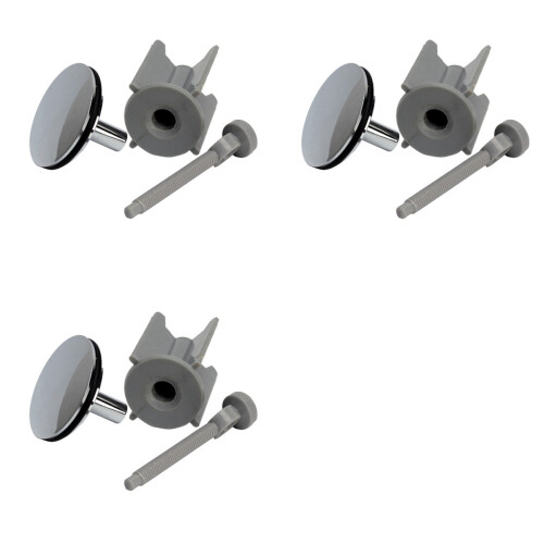 3X Universal Sink Plug Bathroom 40mm - Plug Replacement Drain Plug Detachable Adjustable Manual Lift Drain Plug