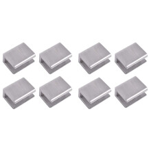 8 PièCes SéRies RéGlable 304 Supports D'ÉTagèRe en Verre en Acier Inoxydable Support de Pince en Verre 0,23 à 0,35 Pouce Brossé Fini