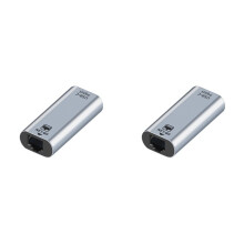 2X Adaptateur Ethernet USB C 1000 Mbps Type-C Vers Port RJ45 Carte Réseau LAN Filaire Gigabit pour Ordinateur de Bureau, Ordinateur Portable,