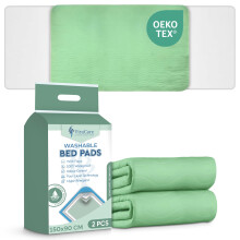 2 x Washable Incontinence Bed Pads | 150 x 90 cm | Incontinence Bed Sheets | Sui