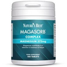 MagAsorb Complex 375mg | High Strength Magnesium | 180 One-A-Day Magnesium Vegan Tablets (at 100% NRV) | 6 Month’s Supply | Contributes to the R