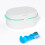 Denture Bath Box and Denture Brush Denture&Retainer Set, Denture Case with Mirror (White) 1