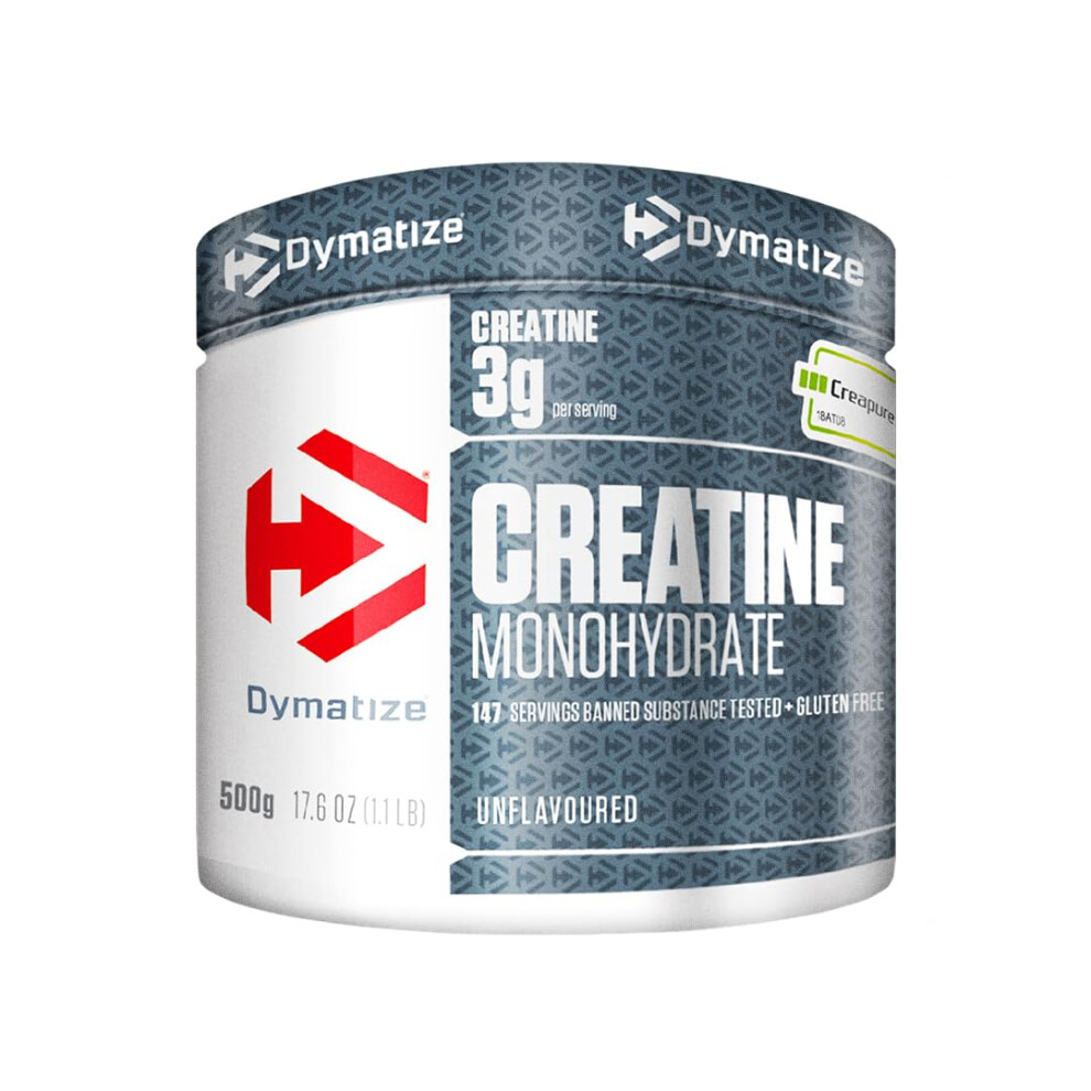 Dymatize Creatine Monohydrate Unflavoured Powder 500G | 100% Creapure Creatine | Amino