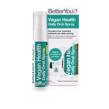 BetterYou Vegan Health Daily Oral Spray, Pill-Free Vitamin Supplement for Vegans, Contains Vitamin D, Vitamin B12, Iron and Iodine, 48-Day Supply, Ma
