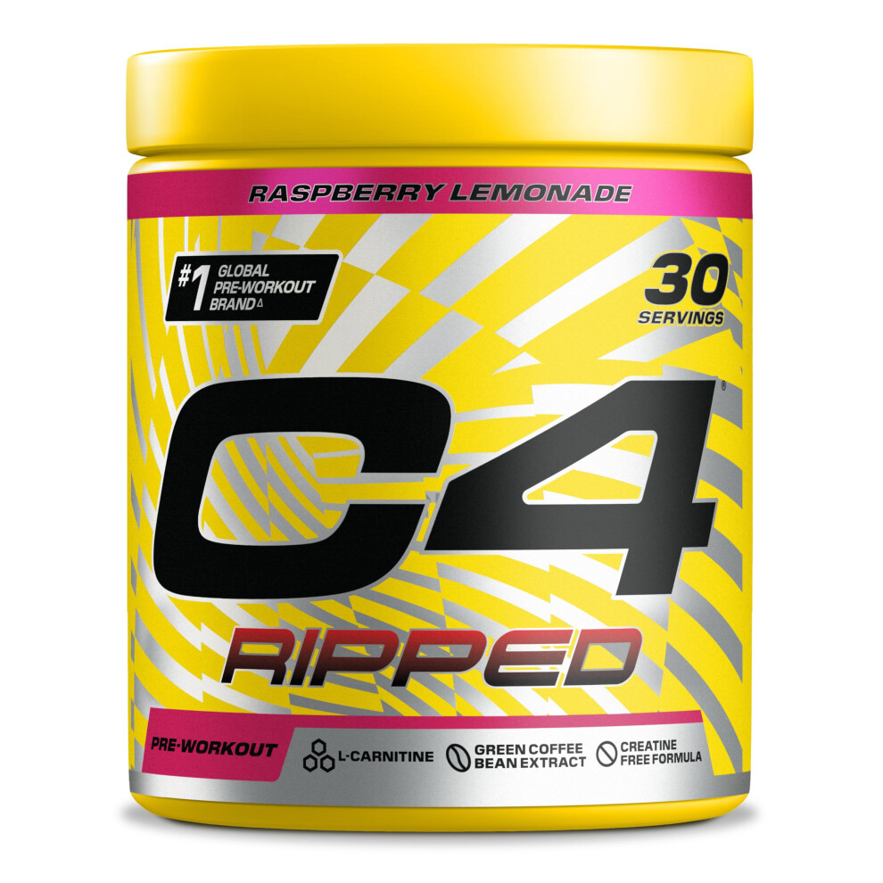 Cellucor C4 Ripped Pre Workout Powder Raspberry Lemonade 30 Servings | Zero