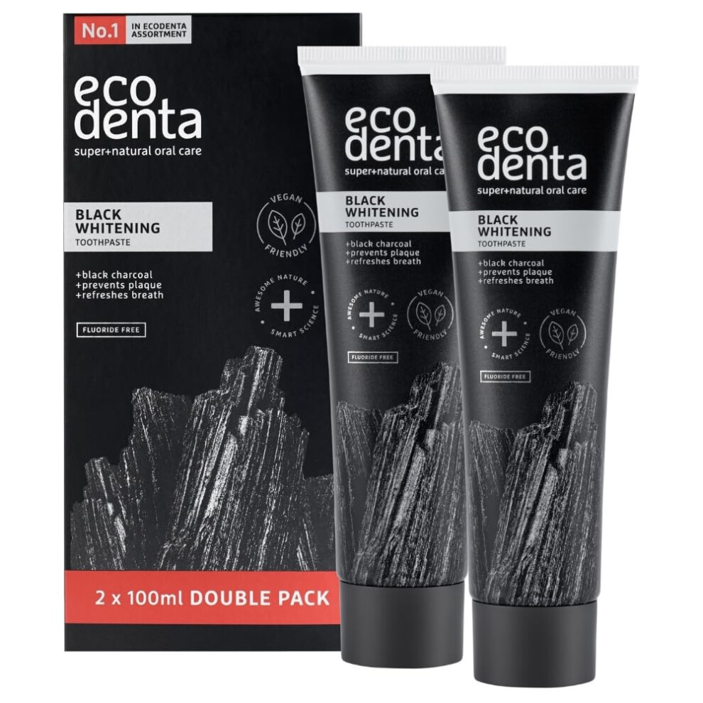 Ecodenta Charcoal Toothpaste Teeth Whitening Toothpaste I Naturally Whitens Teeth And Removes