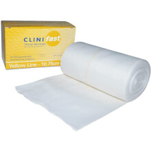 Clinifast Yellow Line Tubular Bandage 10.75cm Wide x 10m Long (1) for Dressing Retention and Wet & Dry Wrapping