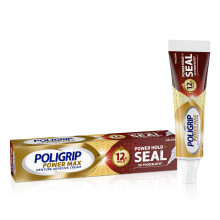 Poligrip Power Max Power Hold plus Seal Denture Self Adhesive Cream, Denture Cream for Safe Hold and Food Sealing, Taste Free - 62.5g