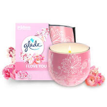Glade Jar Candle Scented Candle Infused with Essential Oils Made Without Palm