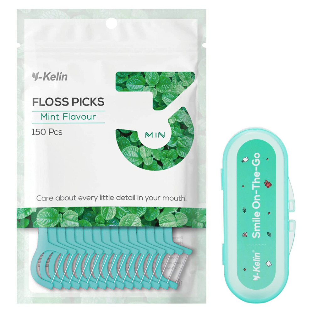 Ykl Y-Kelin Dental Floss-150 Pcs Dental Floss Toothpick With Storage Box, Teeth Stick,Tooth Picks,Floss Picks,Teeth Cleaning