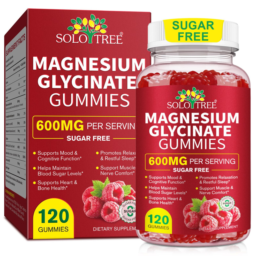 Rkprouc 120 Count Magnesium Glycinate Gummies, High Absorption Magnesium Supplement For