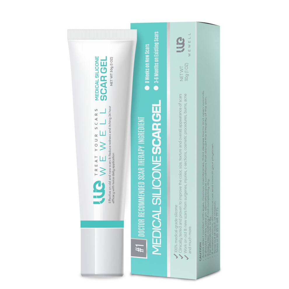 Wewell Silicone Scar Gel Removal Cream: Treatment For Burns, Surgery, And Stretch Marks Â Improves The Appearance Of Old And New Scars, Suitable For Face A