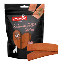 Rosewood Salmon Fillet Strips for Dogs - Made with Real Meat, Grain Free Chews,