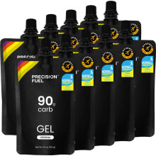 Precision Fuel PF90 Energy Gels - Mild Flavour Running for Endurance Athletes 90g Carbohydrate Easy-to-Digest Perfect & Long-Duration Sports (153g (10