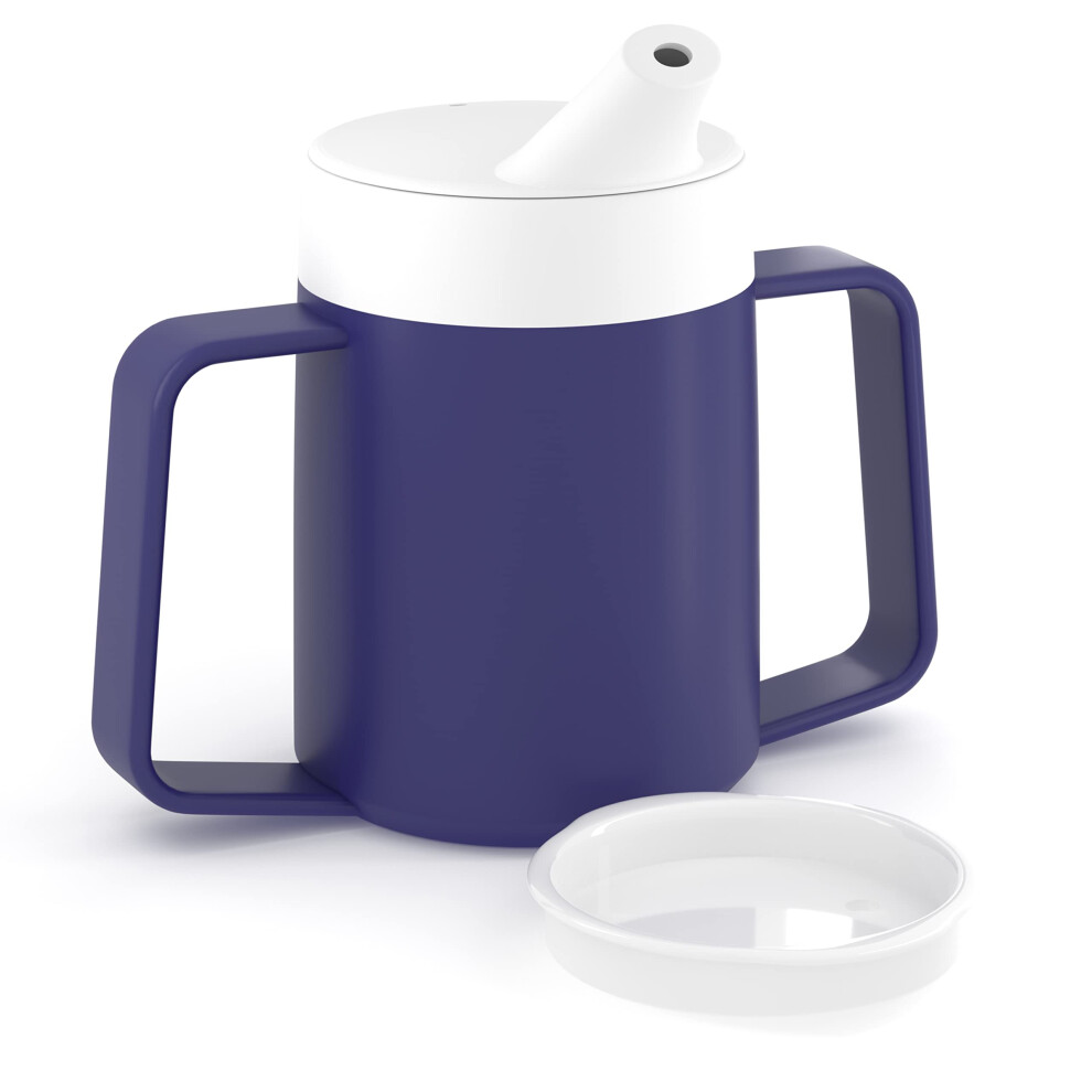 Jfa Supplies 2 Handles 165Ml Blue Adult Drinking Mug/Drinking Cup/Sippy Cup/Non Spill Cup