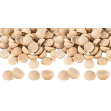Halve Houten Ballen van 1 Inch, 1000 Stuks Onafgewerkte Ronde Houten Halve Bolballen, 25 mm Kleine Natuurlijke Houten Halve Gespleten Ballen