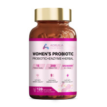 26-in-1 Probiotics for Women with 200 Billion CFUs 15 Strains, Digestive Enzymes & Cranberry Extract, Natural Prebiotics Vaginal Probiotics for Gut H