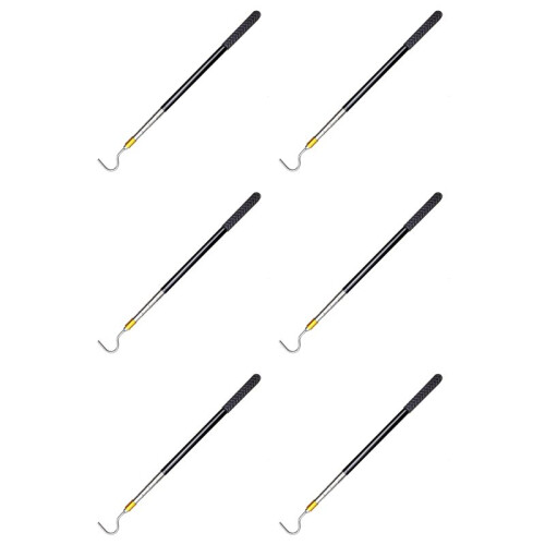 6X Pólo de Captura de Répteis com Gancho de  de 61 Polegadas, Kit de Ferramentas de Manuseio de  para Cascavéis Python Copperhead Remoção
