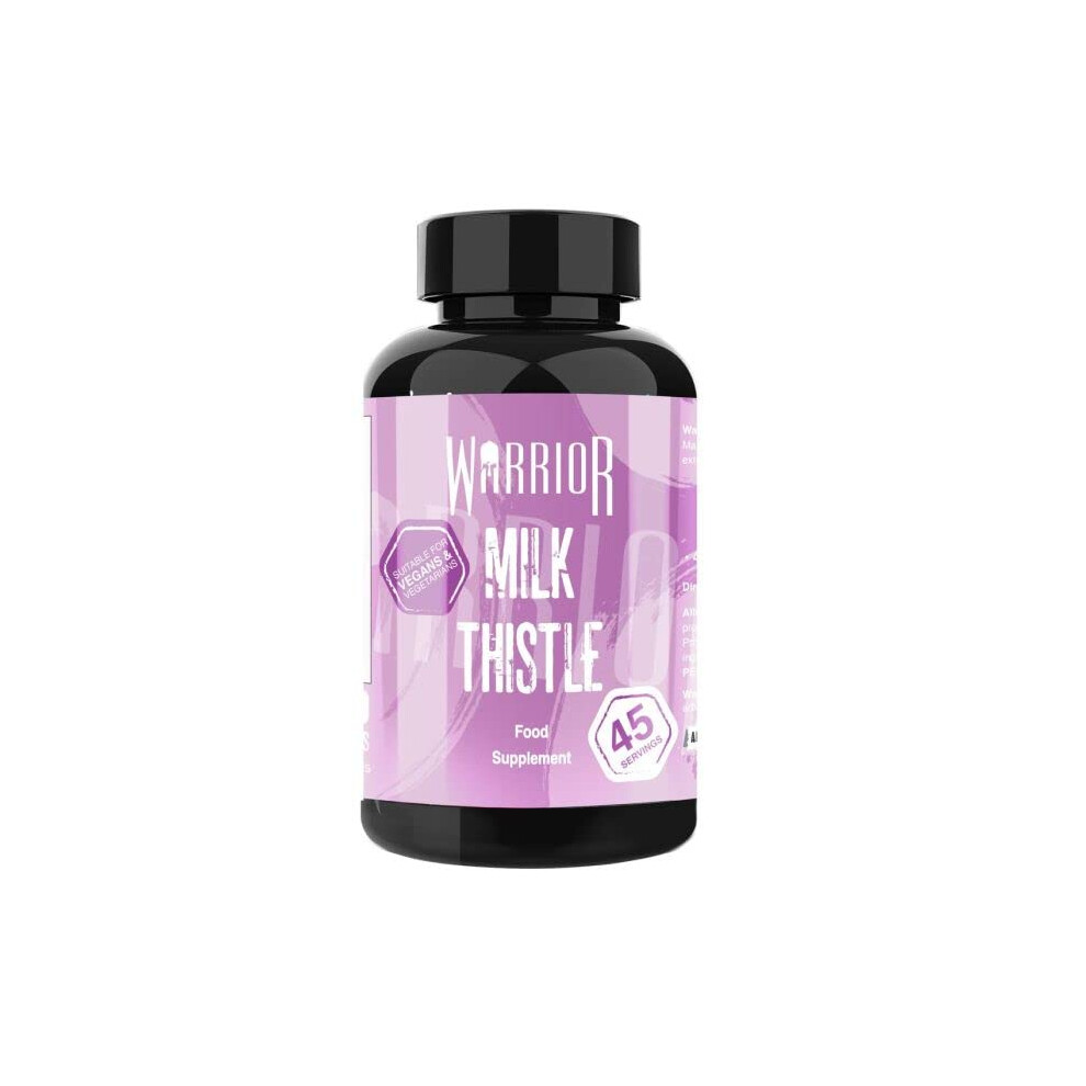 Warrior Milk Thistle High Strength Capsules 500Mg 80% Silymarin Â Liver Detox