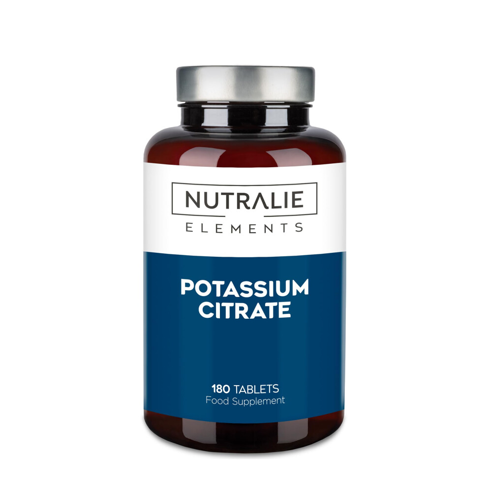 Nutralie Potassium | Potassium Citrate 2880Mg | 180 Tablets | Potassiumelement +1000Mg |