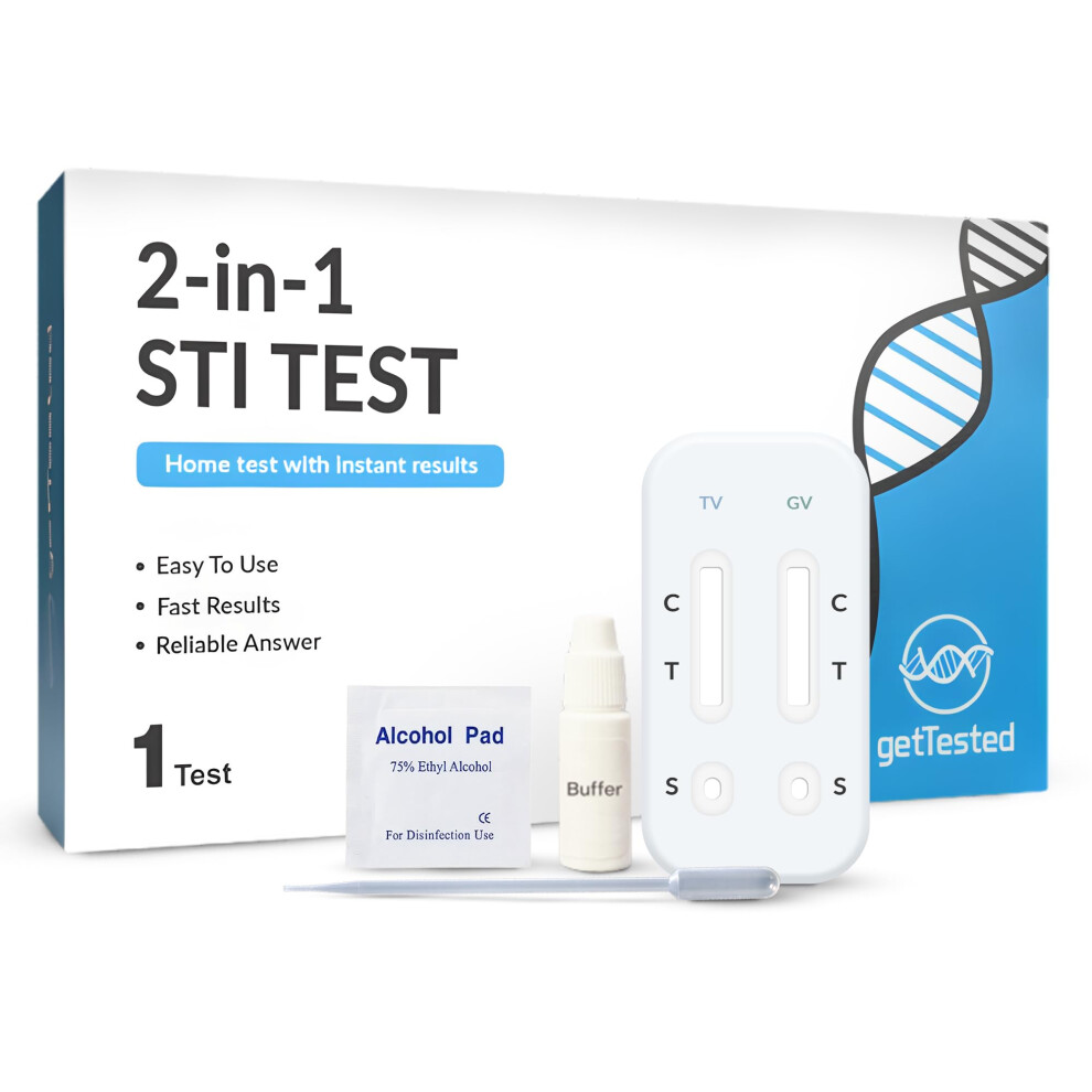 Gettested 2-In-1 Sti Test For Trichomonas And Gardnerella Â At-Home Sti Test Kit For Women And Men Â Rapid At-Home Results Â Easy To Use, Privat