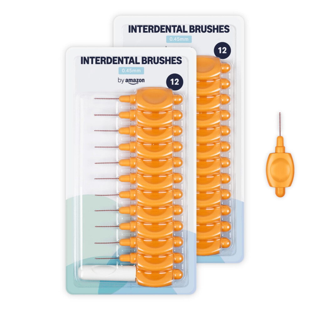 By Amazon Interdental Brush 0.45 Mm 24Pcs Â 2 Packs Of 12Pcs