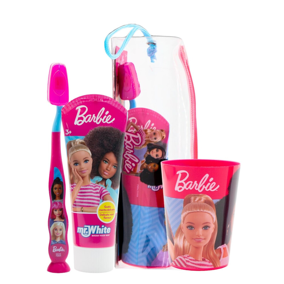 Kp Pharma Barbie Kids Toothbrush Set | Bpa|Free & Non|Toxic | Soft Bristles Toothbrush