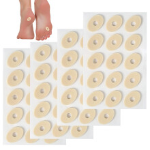 60PCS Corn Cushions Oval Soft Latex Sponge Corn Plasters for Toes Anti