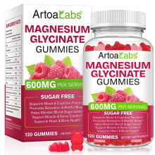 Magnesium Glycinate Gummies120 Count MagnesiumComplex Gummies|Sleep Calm & Relaxation Support|High Absorption Magnesium