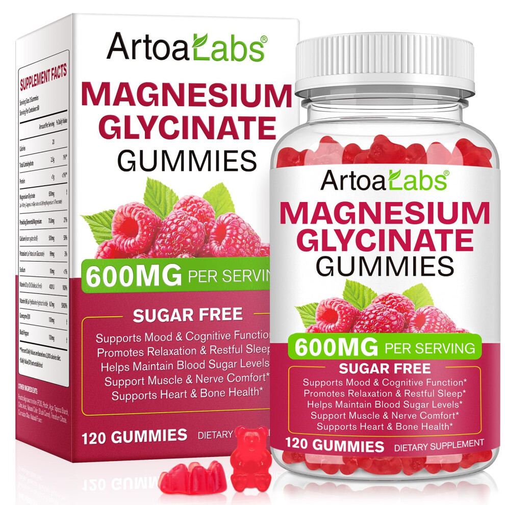 Rkprouc Magnesium Glycinate Gummies,120 Count Magnesiumcomplex Gummies|Sleep, Calm & Relaxation Support|High Absorption Magnesium Supplements For Women & Men