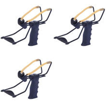 3X Professional Powerful Catapult Stainless Steel Aluminium Alloy Slingshot Caza with Stretching Wrist Black