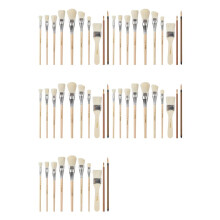 Mop Brush for Acrylic Painting,50 PCS Glaze Brushes for Pottery Goat Hair Blend Mop Brush Set for Pottery Acrylic Paint