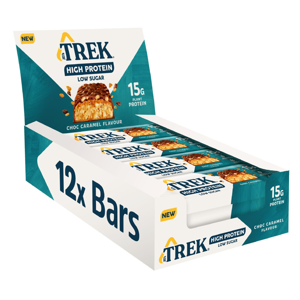 Jb's Trek High Protein Low Sugar Choc Caramel Bar - Plant-Based