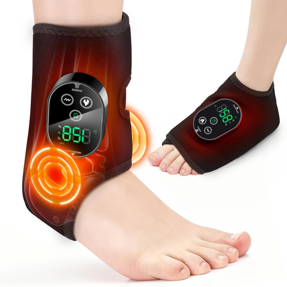 Moajaza Foot Massager With Heat Cordless Heated Ankle Massager Ankle Heating Pad With