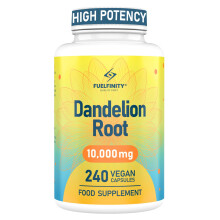 Strong Dandelion Root Capsules 10,000mg | 240 Vegan Capsules | High Strength for Bloating & Water Retention | Fluid Balance with High Absorption | Li