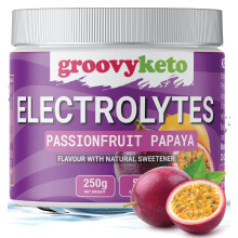 Groovy Keto Electrolytes Powder | Passionfruit 250g tub 50 Servings Sugar Free