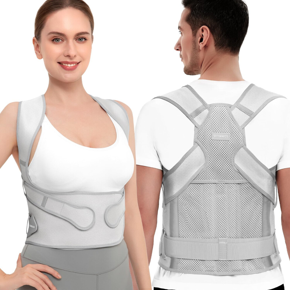 Vicorrect Posture Corrector For Women And Men: Back Brace Support | Shoulders