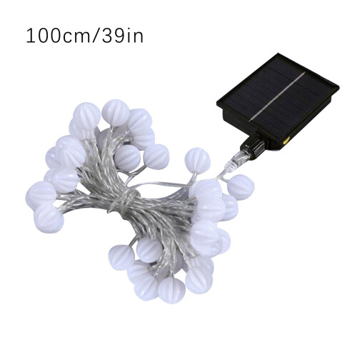 80 ηλιακά φωτιστικά LED σε σειρά, θερμό λευκό, για υπαίθρια κατασκήνωση, κήπο, 2
