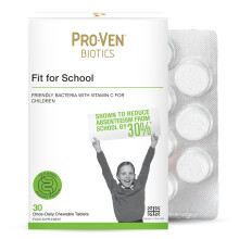 Pro-Ven Probiotics for Children (4-16) Fit for School Gut Health and Immune Support 12.5 Billion CFU Live Bacteria & Vitamin C Supplement 30 Strawber