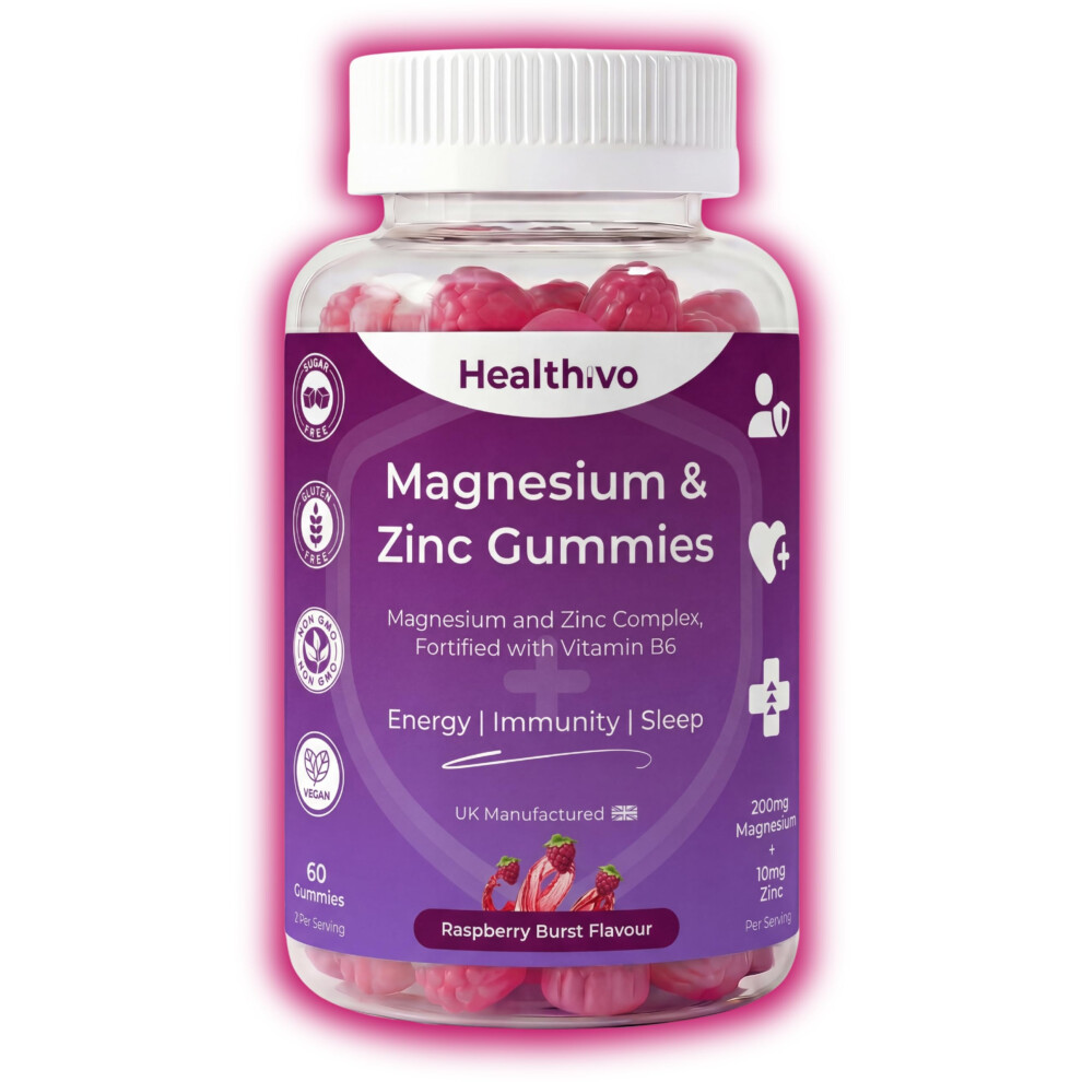 Healthivo Magnesium Citrate Gummies With Zinc Â 60 Vegan High Strength Gummies