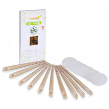 Therapeutico Natural Organic 100% Beeswax Hopi Ear Candles with Free EBOOK |10