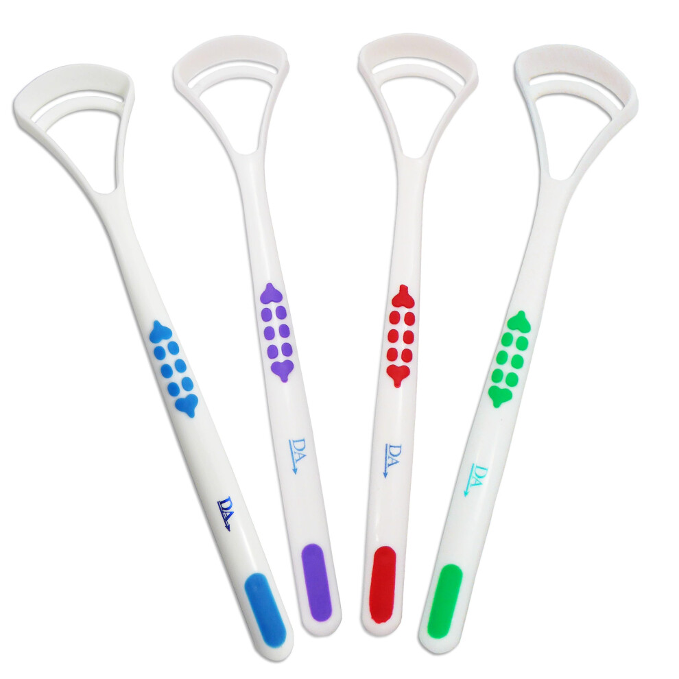 Dental Aesthetics Tongue Scraper Cleaner X 4 ~ Set Of 4 Colours ~ Oral
