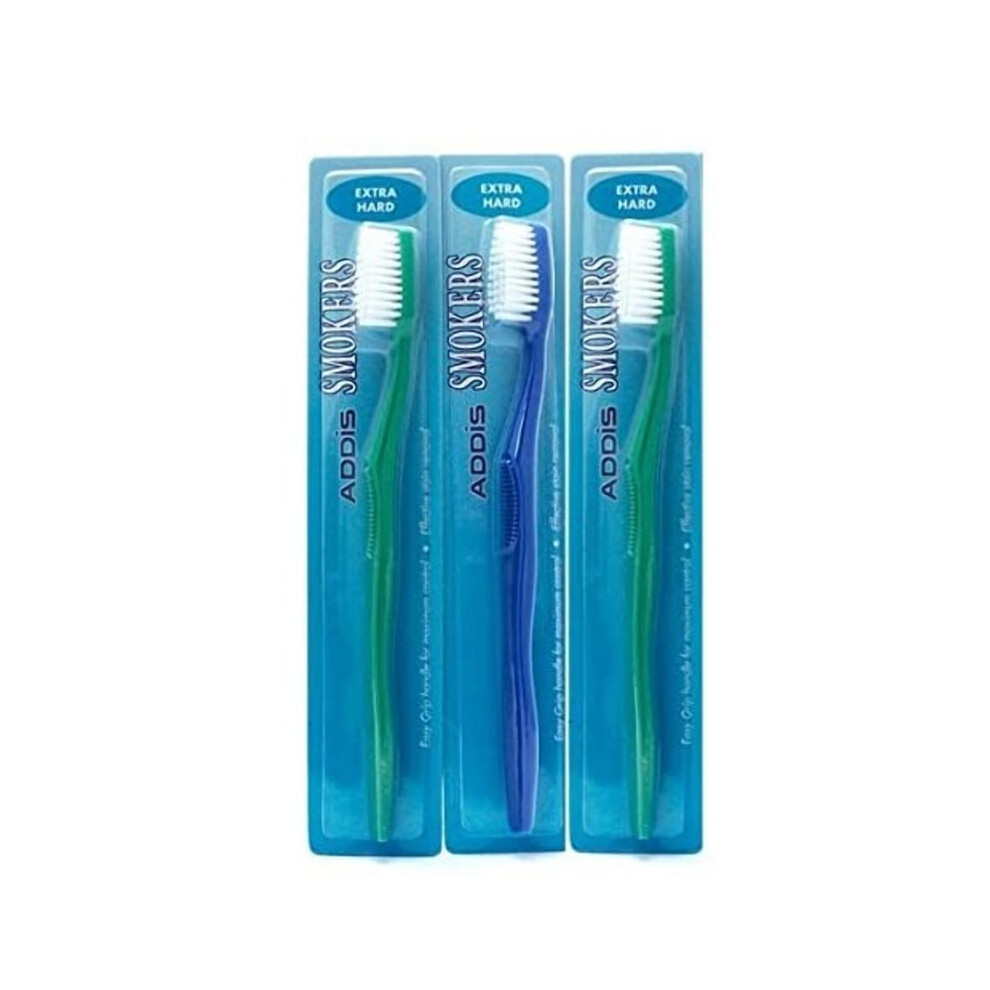 Addis 3X Wisdom Smokers Toothbrush Extra Hard Bristles