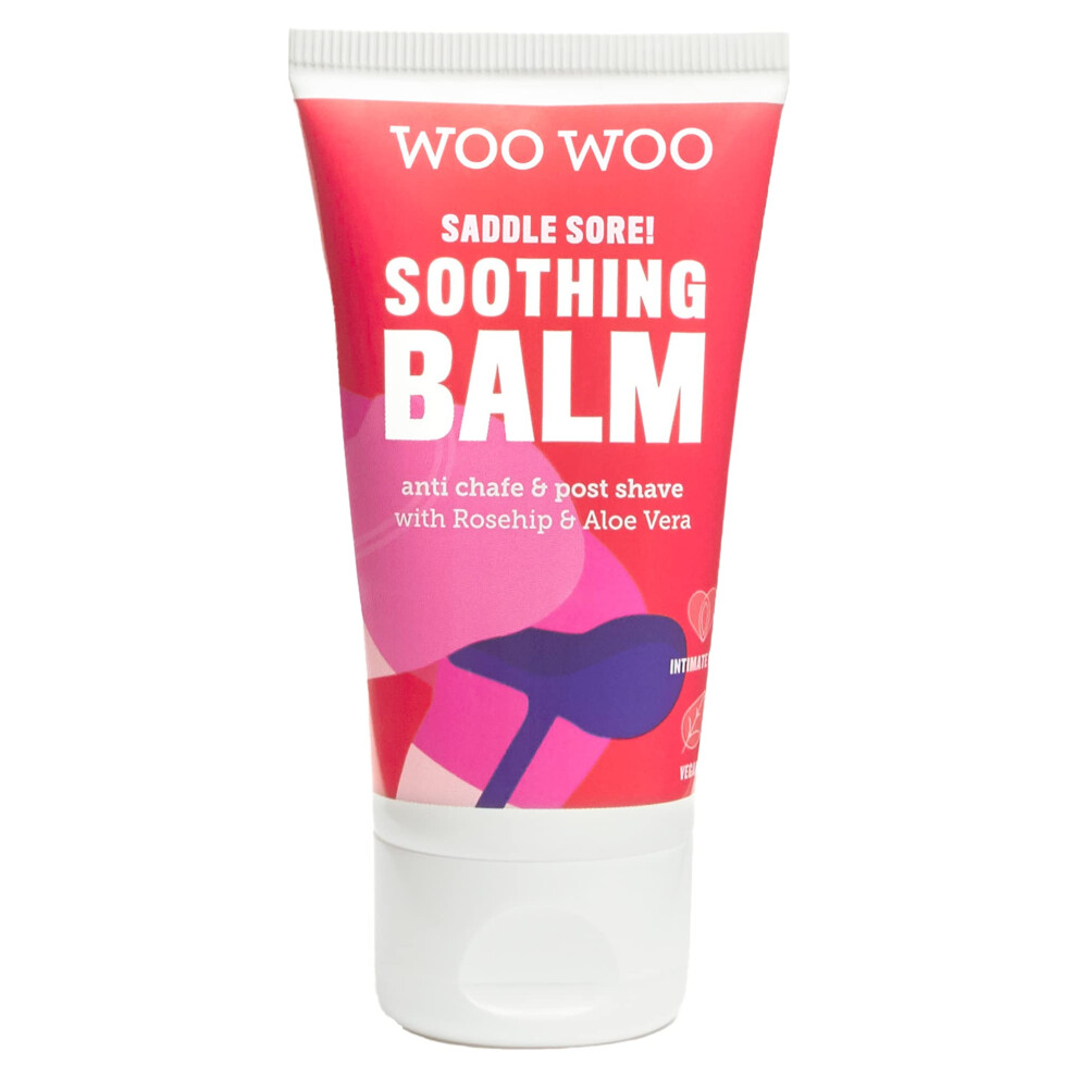 Woowoo Cream Saddle Sore! Womens Soothing Moisturising Balm, Vegan Post Shave Anti Chaffing For Sensitive Skin With Chamomile Rosehip Oil And Aloe Ve