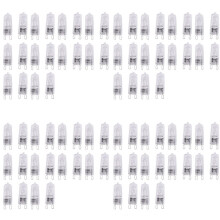 80 Peças Lâmpadas de Halogênio G9, Lâmpadas de Halogênio Transparente de 60 W Reguláveis, Branco Quente 2800 K para Lustres, Pingentes, Luzes de