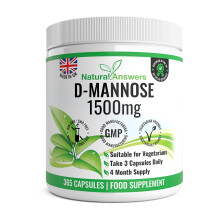 D|Mannose | 365 Capsules | Max Strength 1500mg per Serving | Precision