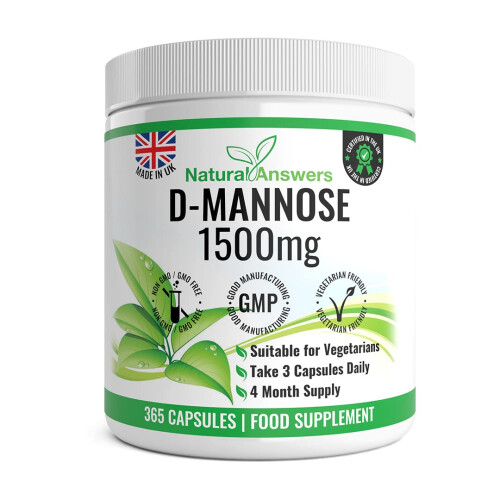 D|Mannose | 365 Capsules | Max Strength 1500mg per Serving | Precision