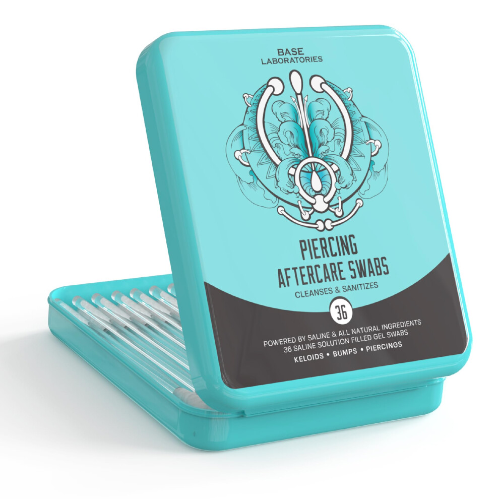 Base Laboratories "Base Laboratories Base Labs Piercing Aftercare Swabs For Piercing Bump Treatment Earring