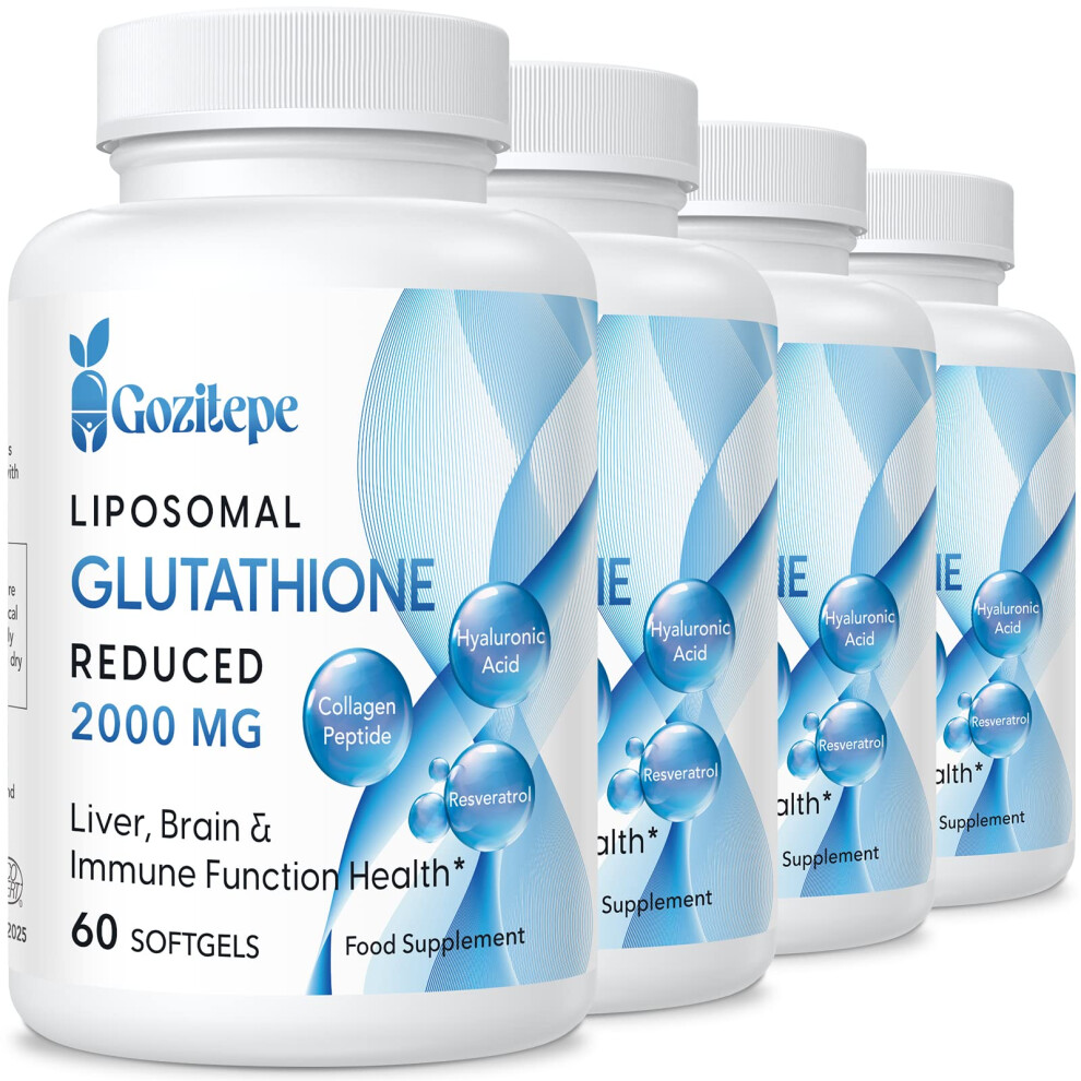 Gozitepe Liposomal Glutathione Reduced 2000Mg Per Serving | Supplement With Hyaluronic Acid