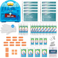 Astroplast Hospital Grade 1-20 Person HSE Compliant First Aid Kit - Premium Integrated Carry Handle & Wall Mountable - Ideal for Home, Wokplace, Spor